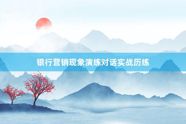银行营销现象演练对话实战历练